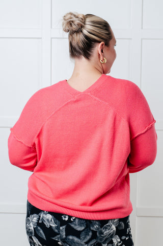 Very Understandable V-Neck Sweater in Pink - 1985 the VAULT Boutique