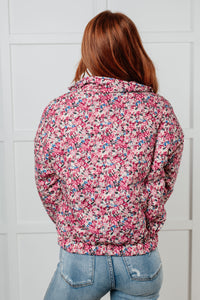 Wish Me Well Floral Printed Puffer Jacket in Cream Multi - 1985 the VAULT Boutique