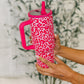 Yes, Girl, Yes Leopard Print Tumbler in Hot Pink