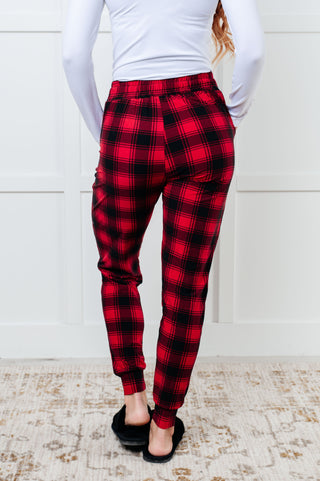 Your New Favorite Joggers in Red Plaid - 1985 the VAULT Boutique