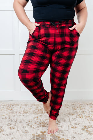 Your New Favorite Joggers in Red Plaid - 1985 the VAULT Boutique