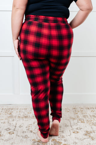 Your New Favorite Joggers in Red Plaid - 1985 the VAULT Boutique