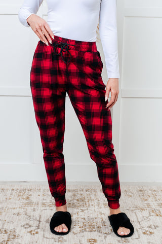 Your New Favorite Joggers in Red Plaid - 1985 the VAULT Boutique