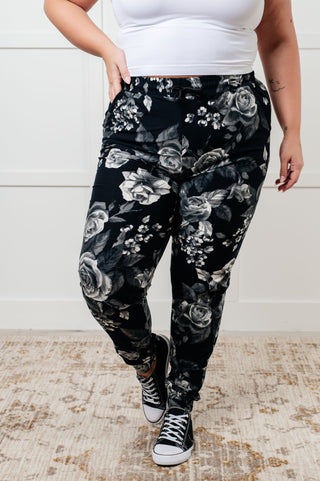 Your New Favorite Joggers in Rose Print - 1985 the VAULT Boutique