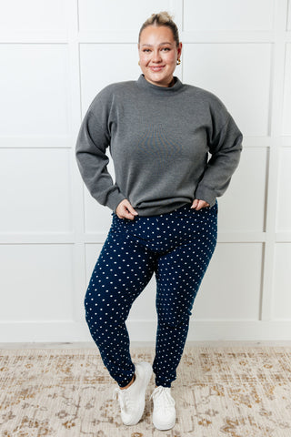 Your New Favorite Joggers in White Polka Dot - 1985 the VAULT Boutique