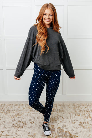 Your New Favorite Joggers in White Polka Dot - 1985 the VAULT Boutique