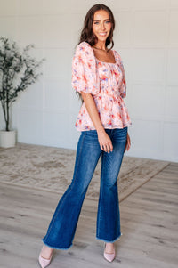 A Powerful Force Square Neck Balloon Sleeve Blouse - Happily Ever Atchison Shop Co.