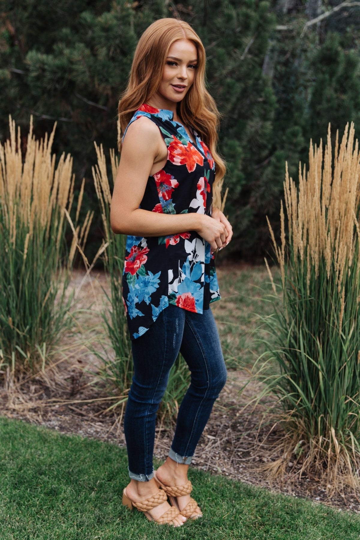 A Rose By Any Other Name Sleeveless Top - Happily Ever Atchison Shop Co.