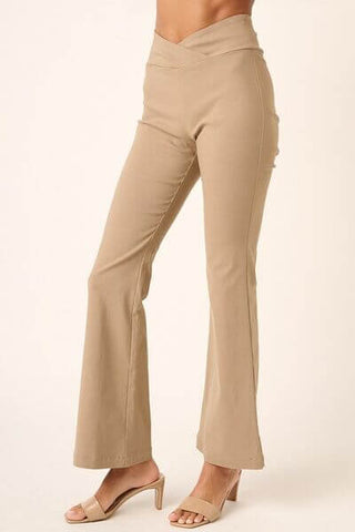 Mittoshop Surplice V Waist Flare Pants - 1985 the VAULT Boutique