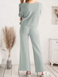 Long Sleeve Lounge Top and Drawstring Pants Set - 1985 the VAULT Boutique