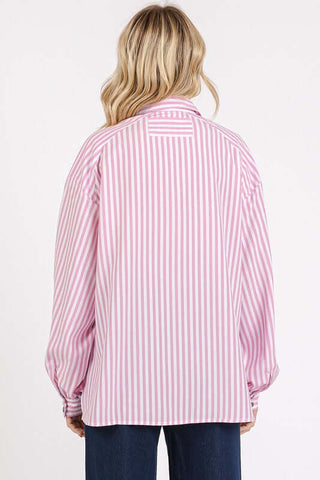 Mittoshop Button Down Striped Long Sleeve Shirt - 1985 the VAULT Boutique