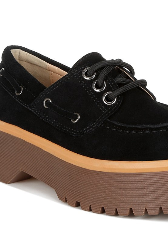 Cuckatoos Chunky Suede Oxford Loafers - 1985 the VAULT Boutique