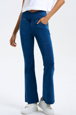 Basic Bae Pocketed Highly Stretchy Bootcut Jeans - 1985 the VAULT Boutique