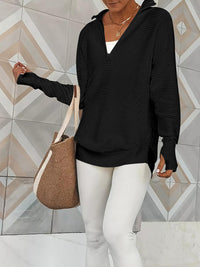 Half Zip Long Sleeve Knit Top - 1985 the VAULT Boutique