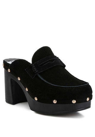 Riley Suede Platform Clogs - 1985 the VAULT Boutique