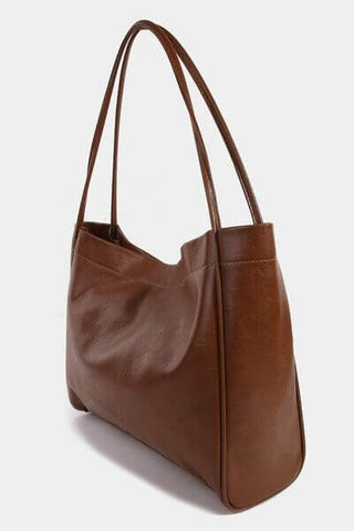 Fame Faux Leather Tote Bag - 1985 the VAULT Boutique