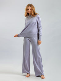 Basic Bae Mock Neck Long Sleeve Top and Pants Sweater Set - 1985 the VAULT Boutique