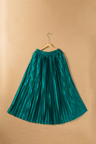 Elastic Waist Pleated Midi Skirt - 1985 the VAULT Boutique