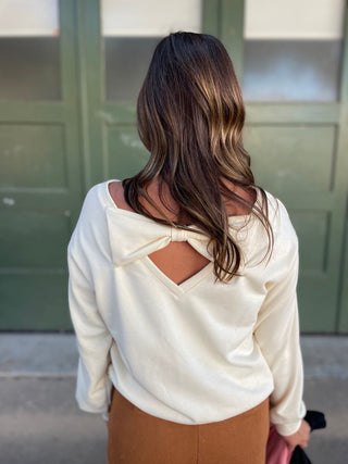 Bow Back Sweatshirt in Three Colors - 1985 the VAULT Boutique