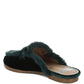 Seyhan Fur Detail Velvet Slip-On Mules - 1985 the VAULT Boutique