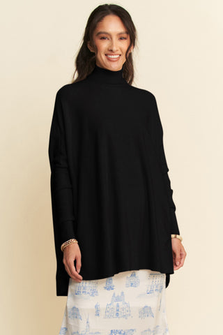 Davi & Dani High-Low Turtleneck Long Sleeve Knit Top - 1985 the VAULT Boutique