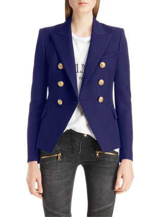 Lapel Collar Long Sleeve Blazer - 1985 the VAULT Boutique