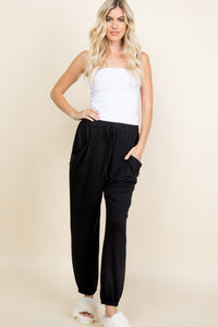 Super Lady Full Size Drawstring Elastic Waist Joggers with Pockets - 1985 the VAULT Boutique