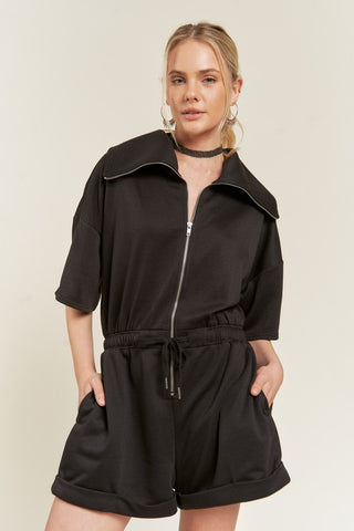 TERRY ZIP FRONT ROMPER - 1985 the VAULT Boutique