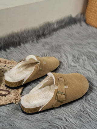 Suede Round Toe Slippers - 1985 the VAULT Boutique