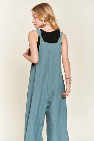 ADORA Knotted Wide Strap Wide Leg Overalls - 1985 the VAULT Boutique