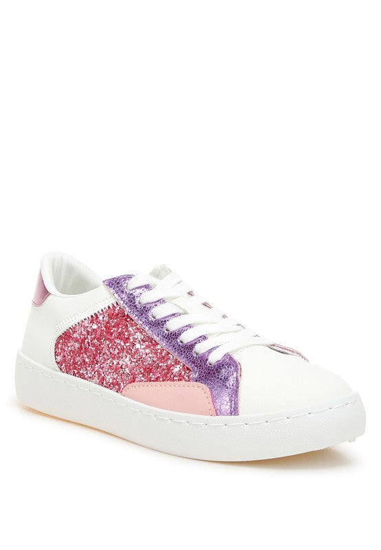 Cosmolight Glitter Faux Leather Sneakers - 1985 the VAULT Boutique