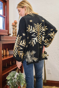 And The Why Foil Snowflake Round Neck Sweater - 1985 the VAULT Boutique