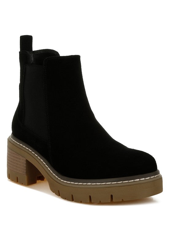 Vostok Suede Chunky Chelsea Boots - 1985 the VAULT Boutique