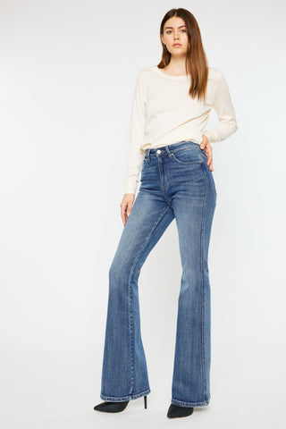 Kancan Cat's Whiskers High Waist Flare Jeans - 1985 the VAULT Boutique