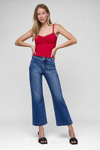 RISEN Tummy Control High Rise Crop Jeans - 1985 the VAULT Boutique