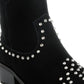 Hira Studs Embellished Cowgirl Boots - 1985 the VAULT Boutique
