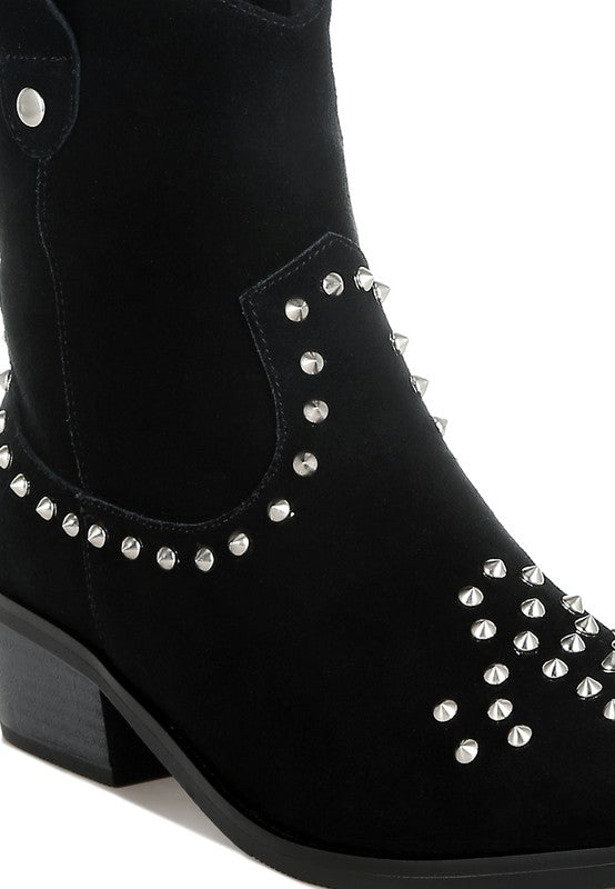 Hira Studs Embellished Cowgirl Boots - 1985 the VAULT Boutique