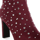 Sakura Diamante Embellished Microfiber Boots - 1985 the VAULT Boutique