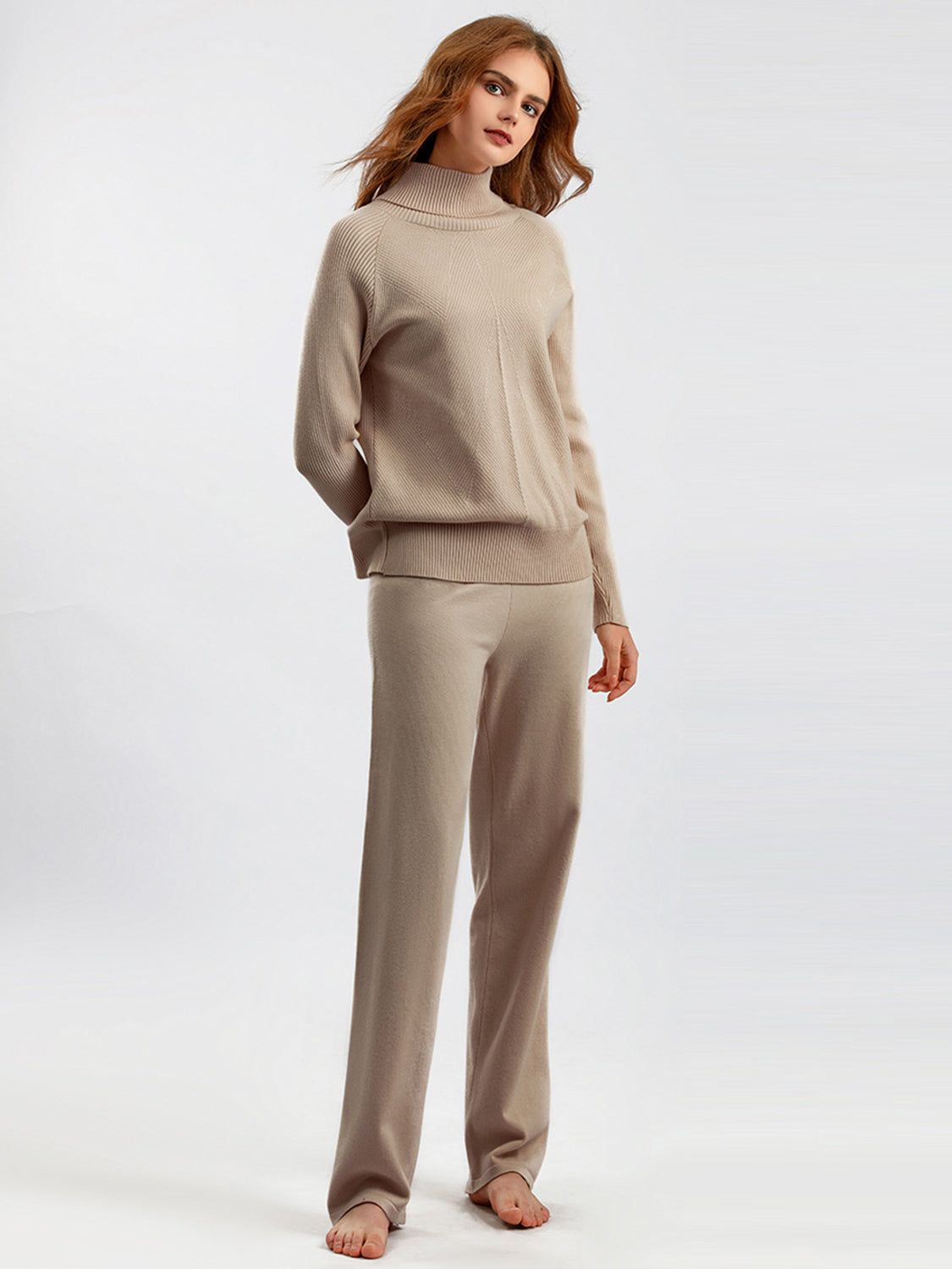 Basic Bae Turtleneck Raglan Sleeve Top and Pants Sweater Set - 1985 the VAULT Boutique