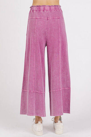 Mittoshop Mineral Wash Seam French Terry Wide Leg Pants - 1985 the VAULT Boutique