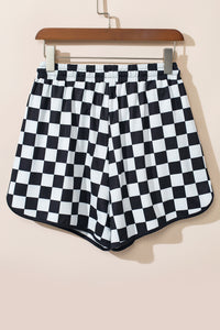 Drawstring Checkered Shorts with Pockets - 1985 THE VAULT