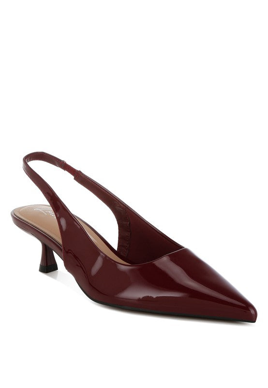 Pentas Kitten Heel Slingback Sandals - 1985 the VAULT Boutique