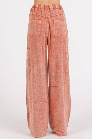 Mittoshop Mineral Wash Drawstring Elastic Waist Pants - 1985 the VAULT Boutique