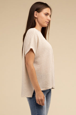 Dolman Short Sleeve Jacquard Sweater - 1985 the VAULT Boutique