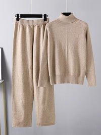 Basic Bae Turtleneck Raglan Sleeve Top and Pants Sweater Set - 1985 the VAULT Boutique