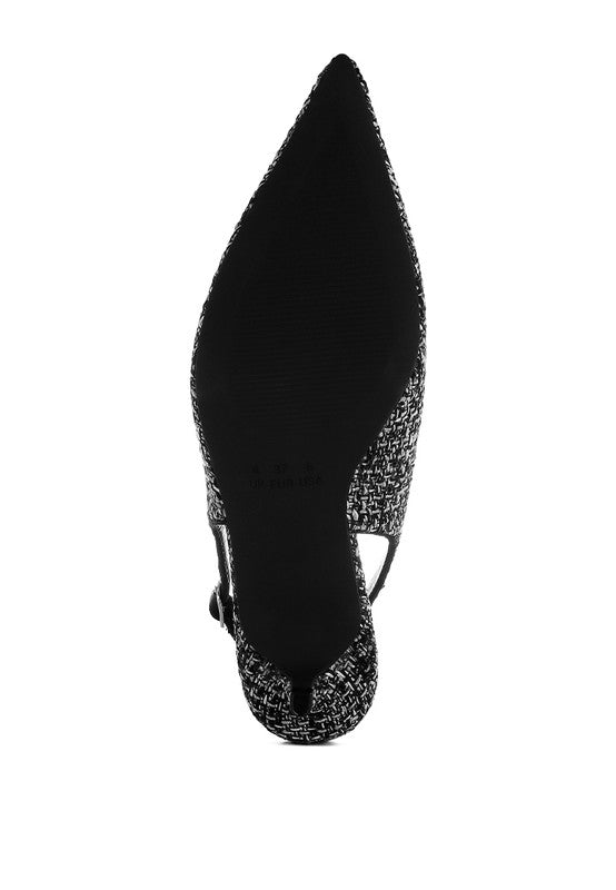 Zehra Boucle Slingback Pumps - 1985 the VAULT Boutique