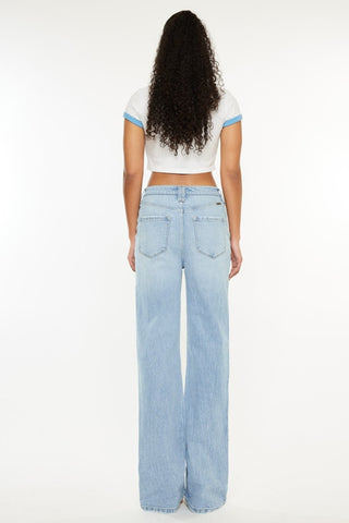 Kancan Distressed High Waist Straight Jeans - 1985 the VAULT Boutique