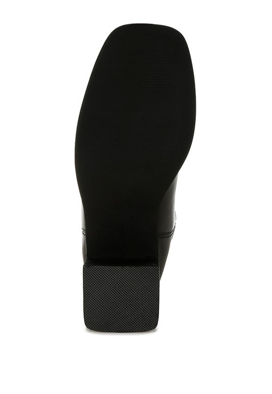 Iliad Genuine Leather Metallic Accent Ankle Boots - 1985 the VAULT Boutique