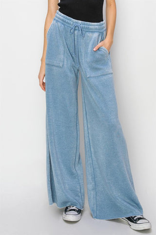 High Rise Wide Leg Drawstring Pants - 1985 the VAULT Boutique