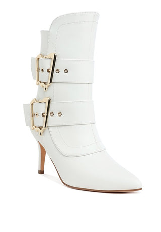 Ebera Chunky Buckle Strap Ankle Boots - 1985 the VAULT Boutique